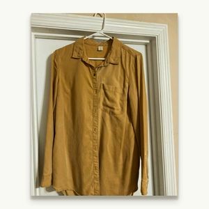 Tobacco Leaf colored Tencel button down
